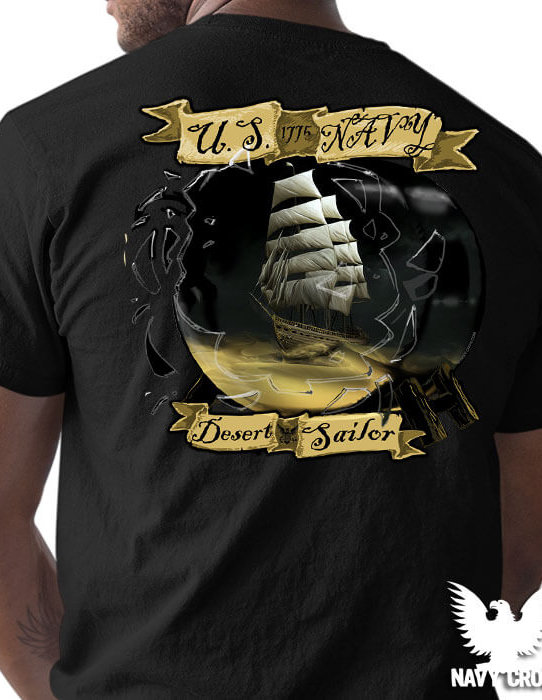 US Navy Desert Sailor 1775 Masted Warship Shirt
