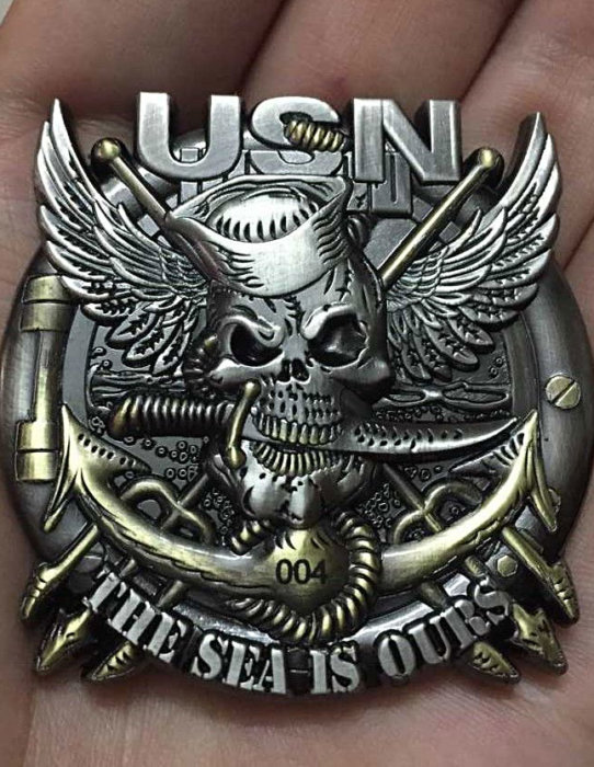 Jolly Roger The Sea Is Ours US Navy Challenge Coin