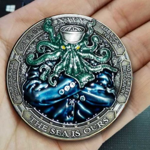 Navy Squid The Sea Is Ours US Navy Challenge Coin