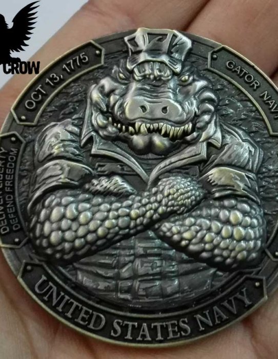 Gator Navy US Navy Challenge Coin