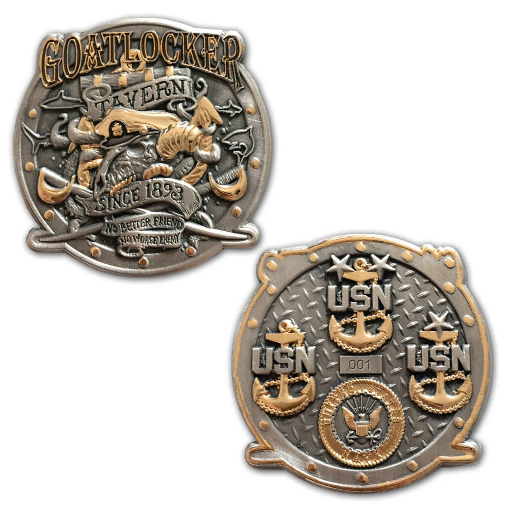 US Navy Chief Goatlocker Challenge Coins | USN Coins