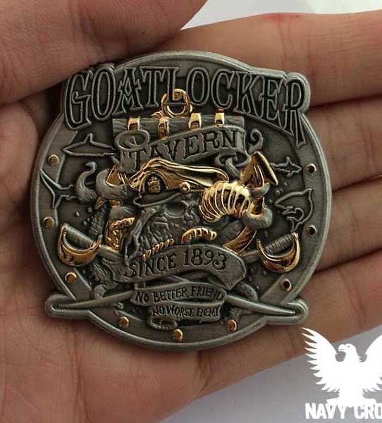 Goat Locker Tavern US Navy Challenge Coin