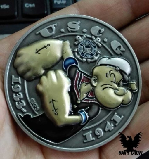 Popeye-uscg-usn coin