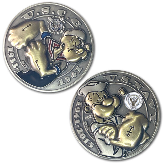Popeye Navy USCG Coin