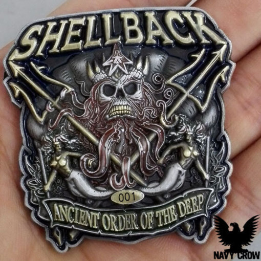 Shellback US Navy Challenge Coin
