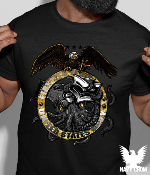 Petty Officer 1st Class Squid Eagle US Navy Shirt