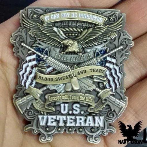 US Veteran Blood Sweat and Tears US Navy Challenge Coin