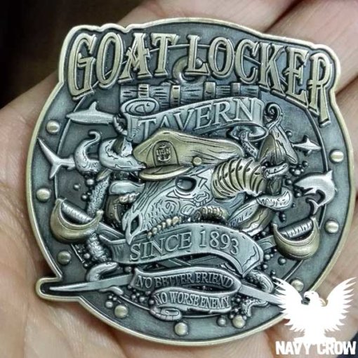 Goat Locker Vintage US Navy Challenge Coin
