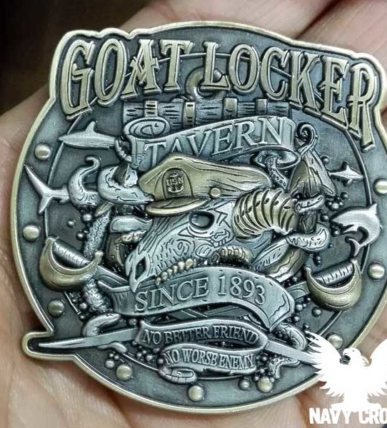 Goat Locker Vintage US Navy Challenge Coin