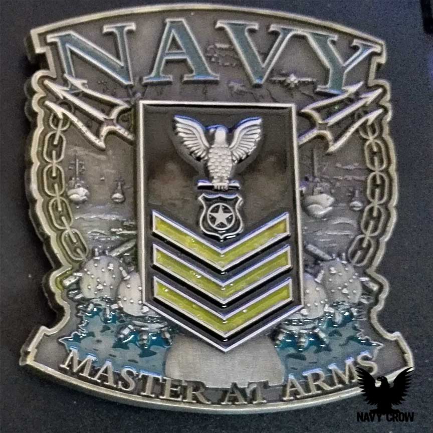 Navy Challenge Coins ~ MA = Master-At-Arms ~ A-School ~ U.S