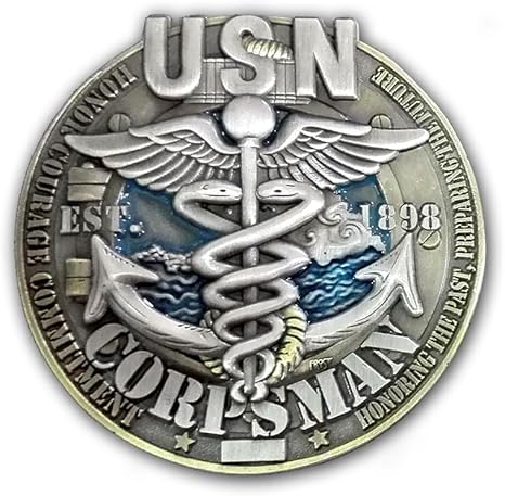 Corpsman Rate US Navy Veteran Collectible Challenge Coin