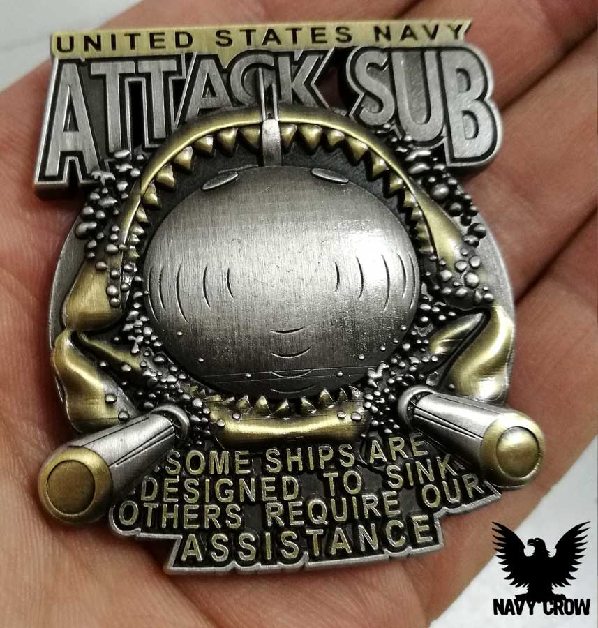 USS Rasher SS SSR AGSS 269 Submarine Challenge Coin USN