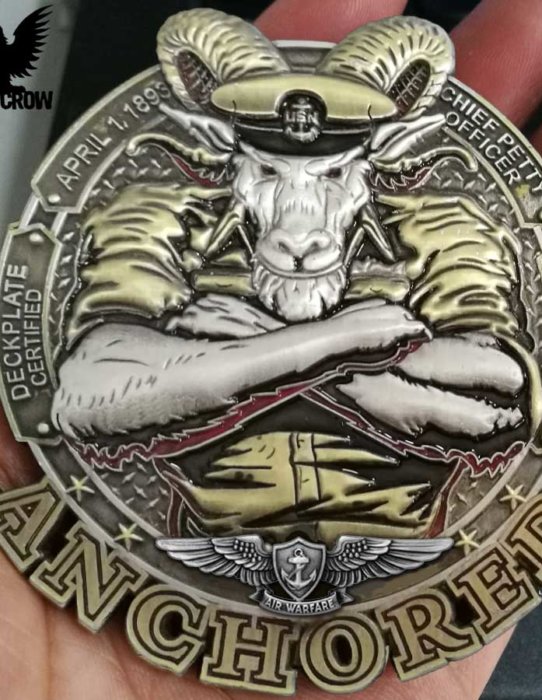 Navy Chief Air Warfare US Navy Challenge Coin Magnum