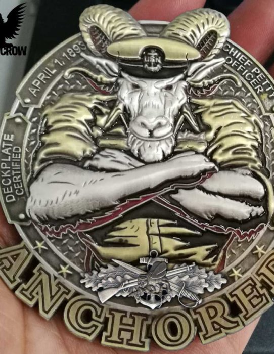 Navy Chief Seabee US Navy Challenge Coin Magnum