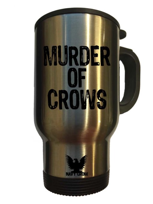 US Navy Murder Of Crows 14 Oz Travel Mug