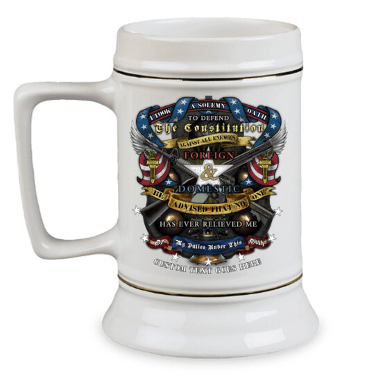 US Constitution Oath US Navy Stein