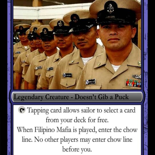 Filipino Mafia Navy The Smathering Card Decal