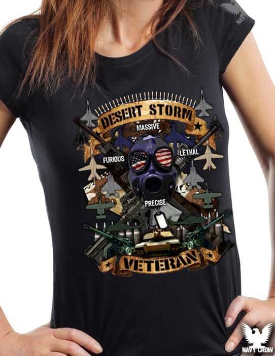 Desert Storm Veteran US Navy Shirt for Women