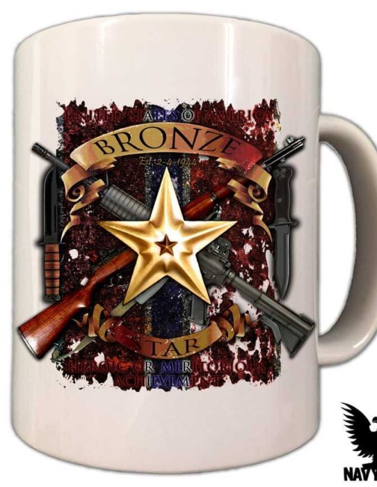 Bronze Star US Navy Coffee Mug