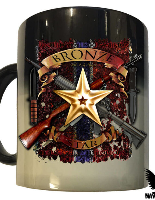 Bronze Star Medal Memorial Lava Coffee Mug