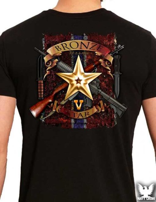 Bronze Star With Valor US Navy Shirt