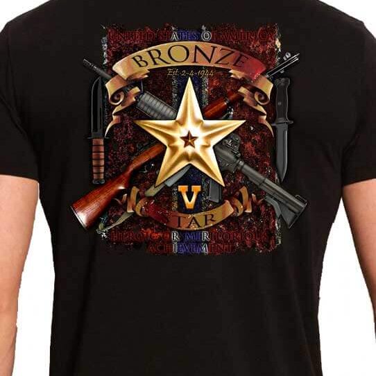 Bronze Star With Valor US Navy Shirt