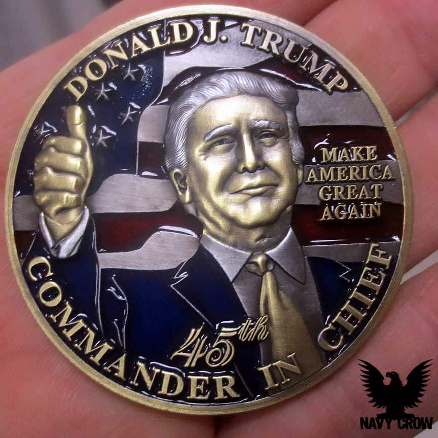 White House POTUS Signed Challenge Coin 3D Emporium Royale Trump Donald J Trump Coin 45th US President 