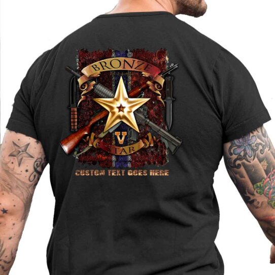 Bronze-Star-Valor-Mens-Shirts-Black