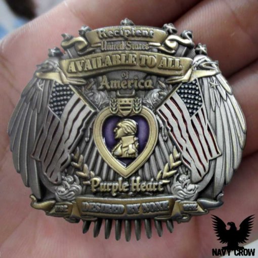Purple Heart US Navy Challenge Coin