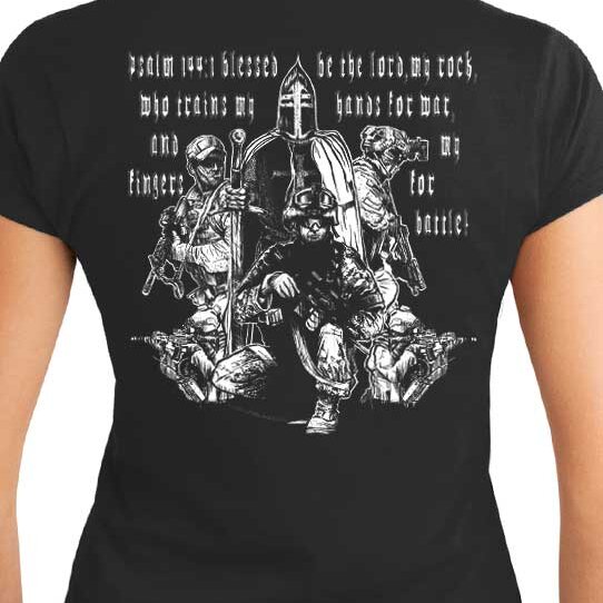 Blessed Be The Name of The Lord Psalm 14:4 US Navy Women’s Shirt