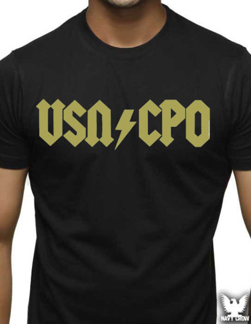USN CPO AC DC Parody Shirt