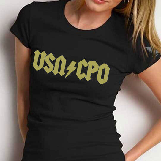 USN CPO AC DC Parody Ladies Shirt