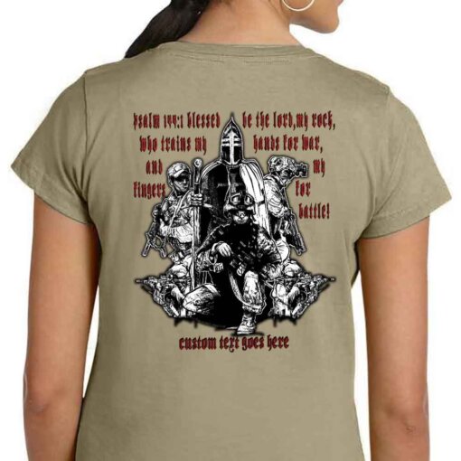Blessed-be-The-Lord-Womens-Shirt-Coyote