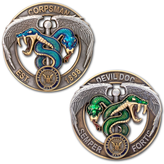 US-NAVY-Green-Blue-Flip-Corpsman-coin