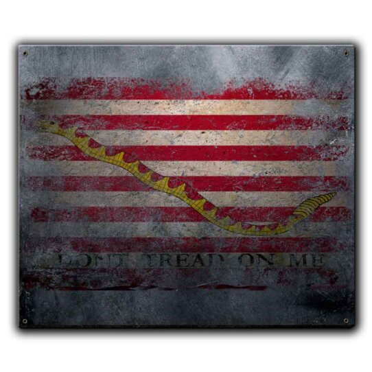 Don't Tread On Me US Navy Jack Veteran Custom 12 x 15 Inch Vintage Sign