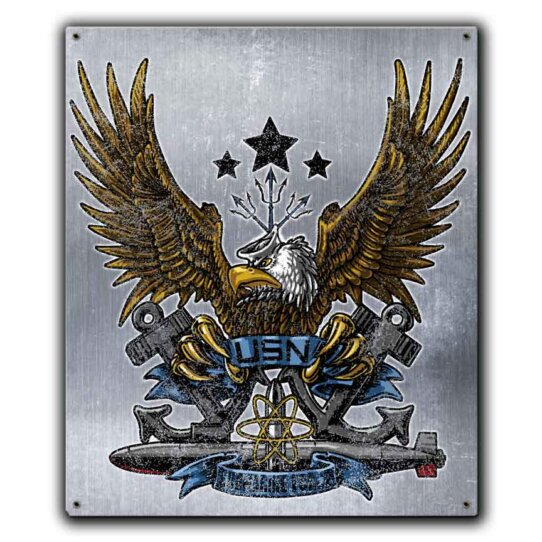 Submarine Force SSBN US Navy Veteran Custom 12 x 15 Inch Vintage Sign