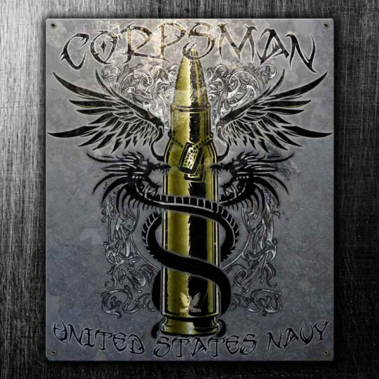 Corpsman Tribal US Navy Sign