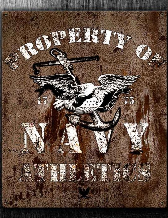 Navy Athletics, Property Of US Navy Military Sign