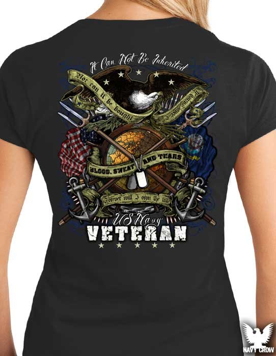 US Navy Veteran It Can Not Be Inherited US Navy Shirt for Women