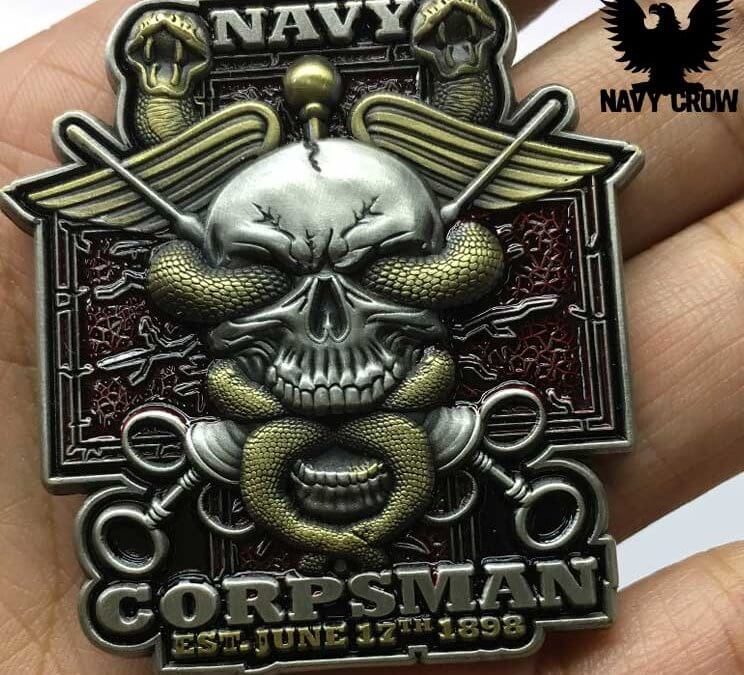 Navy Corpsman Est 1898 US Navy Challenge Coin