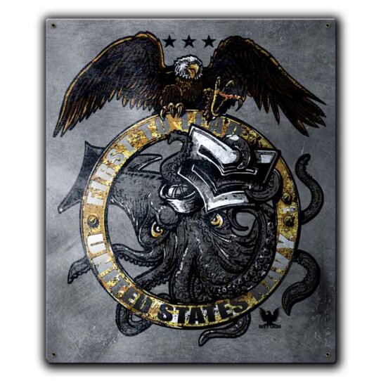 Petty Officer 1st Class US Navy Veteran Custom 12 x 15 Inch Vintage Sign