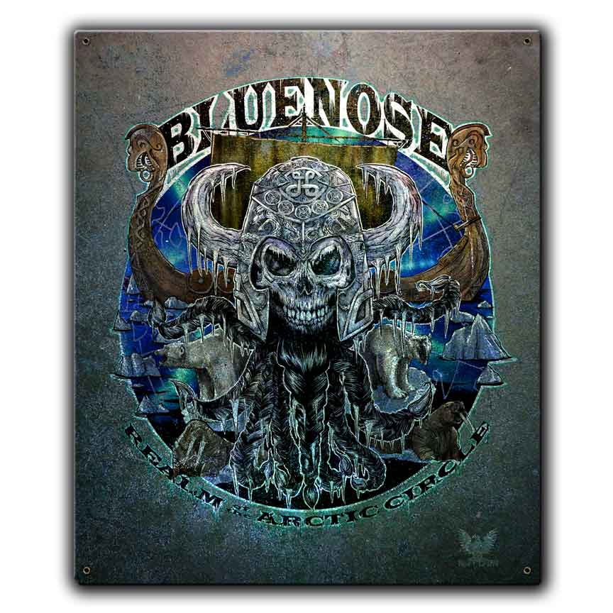 Bluenose Realm of the Arctic Circle Viking US Navy Veteran Custom 12 x 15 Inch Vintage Sign