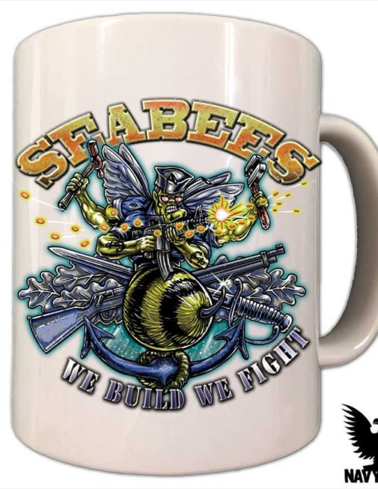 US Navy Seabees We Build We Fight Coffee Mug