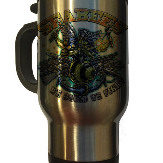 Navy Seabees We Build We Fight US Navy Travel Mug