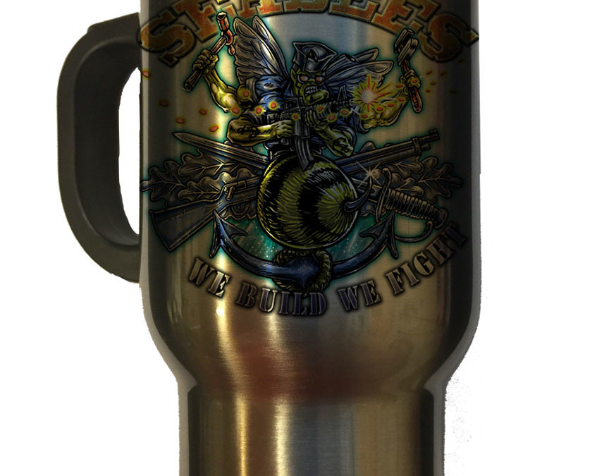 Navy Seabees We Build We Fight US Navy Travel Mug