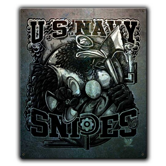 Snipes Rates Crow US Navy Veteran Custom 12 x 15 Inch Vintage Sign