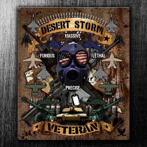 Desert Storm Veteran US Navy Military Sign