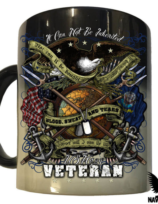 US Navy Veteran Lava Coffee Mug