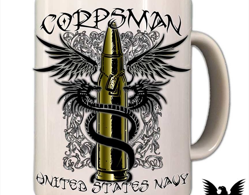 Navy Corpsman Tribal US Navy Coffee Mug