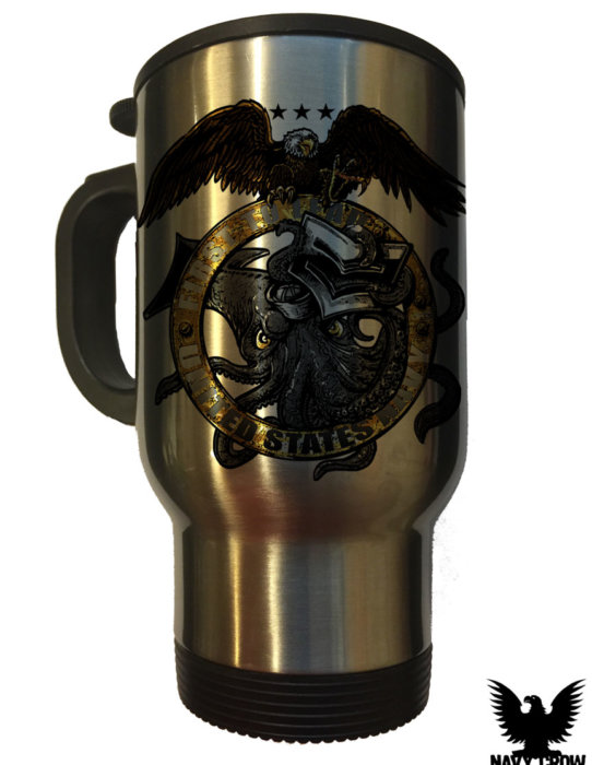 US Navy First To Lead 1st Class Petty Officer 14 Oz Travel Mug